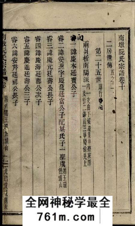 南墩阮氏宗谱