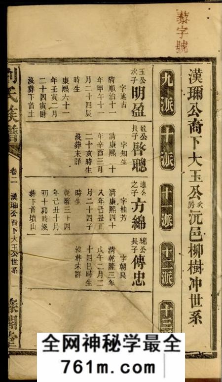 沅江禄阁堂刘氏族谱