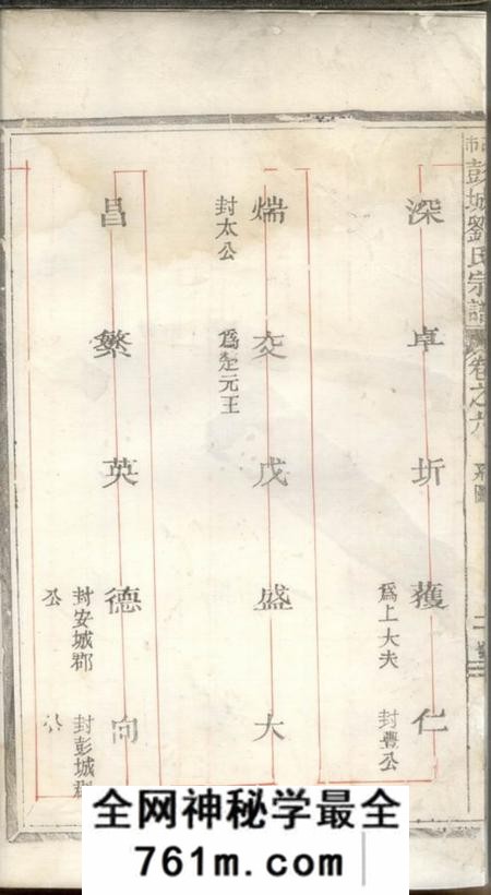 松阳古市彭城刘氏宗谱