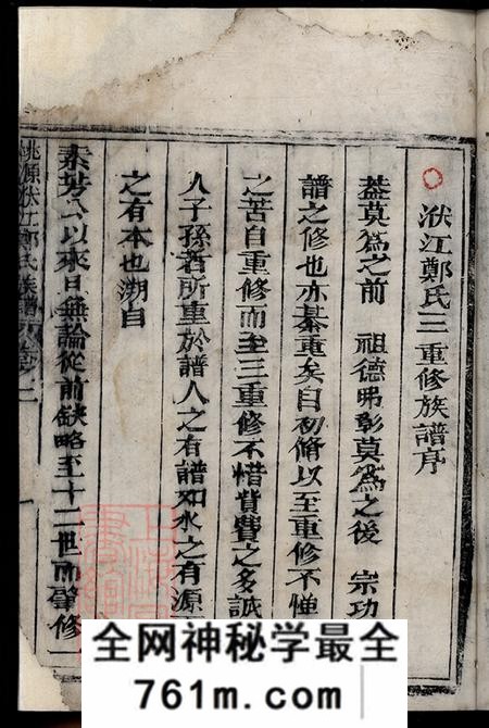 福建永春桃源洑江郑氏族谱七卷