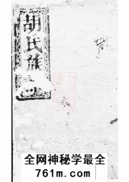 巴陵安定堂胡氏族谱不分卷