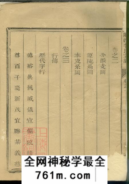 福建清流承德堂陇西李氏宗谱三卷
