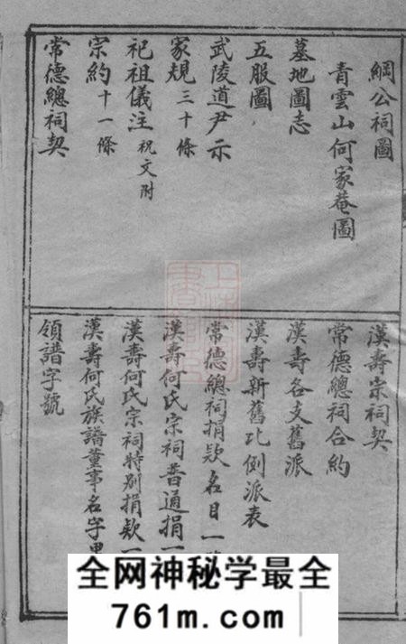 湖南庐江堂何氏族谱