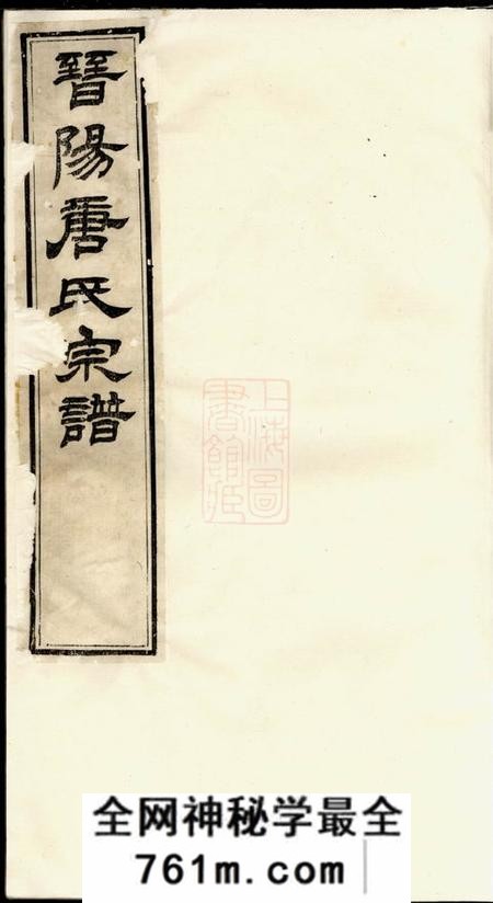 无锡桐荫堂晋阳唐氏宗谱二十一卷