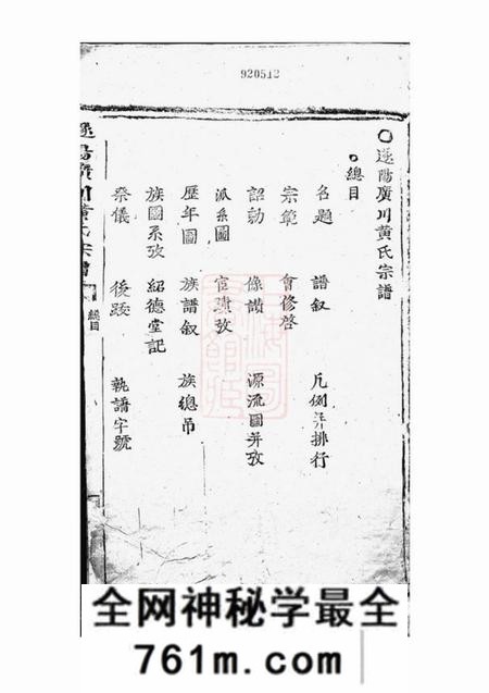 遂安遂阳广川黄氏宗谱二卷