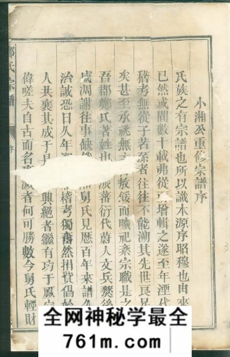 衢州厚街郑氏宗谱不分卷