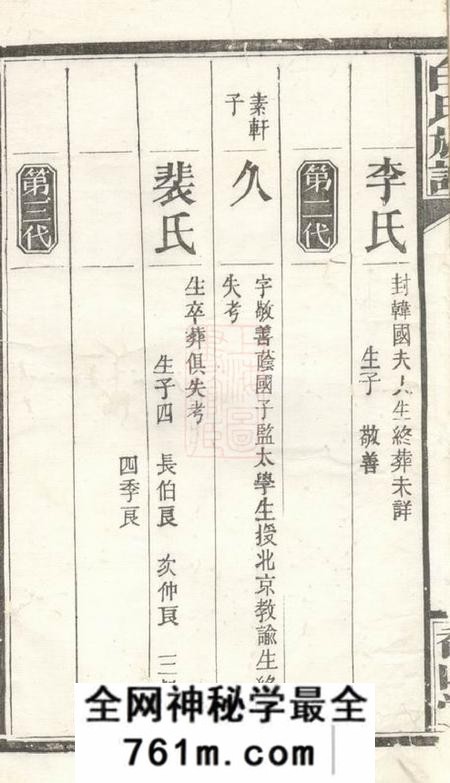 华容香山堂华容白氏族谱