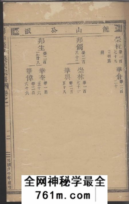 屏山屏山庆堂吴氏宗谱