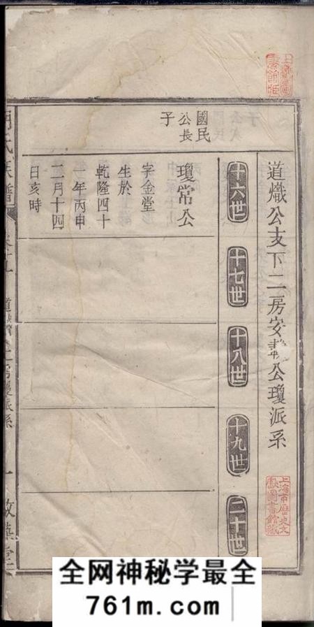 潜山敦睦堂胡氏族谱十六卷