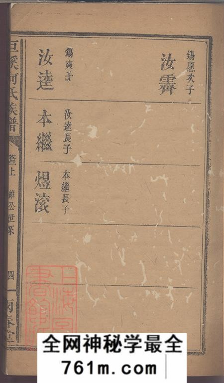 江西萍乡雨春堂巨溪何氏族谱