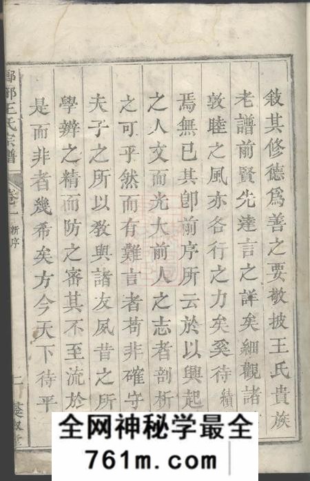 瑯琊彝叙堂瑯琊王氏宗谱