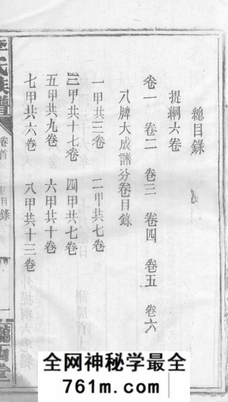 湖南岳阳巴陵陇西堂毛田李祠家乘提纲八卷一甲三卷二甲七卷三甲十七卷四甲七卷五甲九卷六甲十卷七甲六卷八甲十三卷