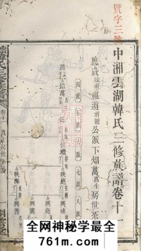 湘潭开云堂中湘云湖韩氏三修族谱