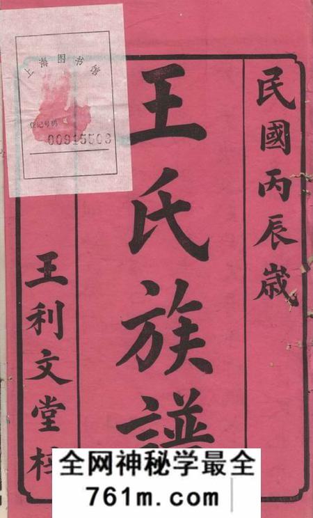 湘阴等王利文堂王氏续修族谱三十三卷首三卷