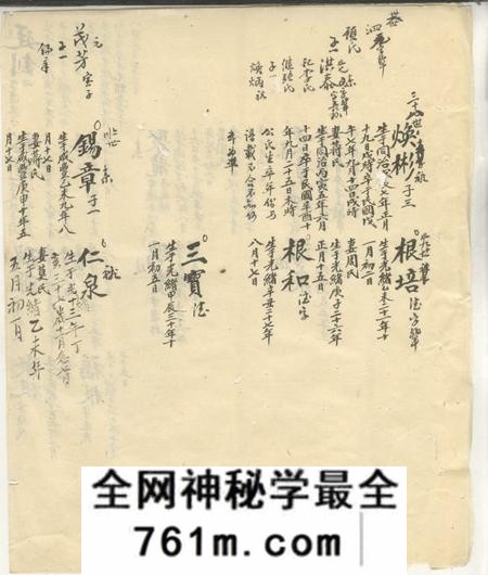 席氏谱稿不分卷