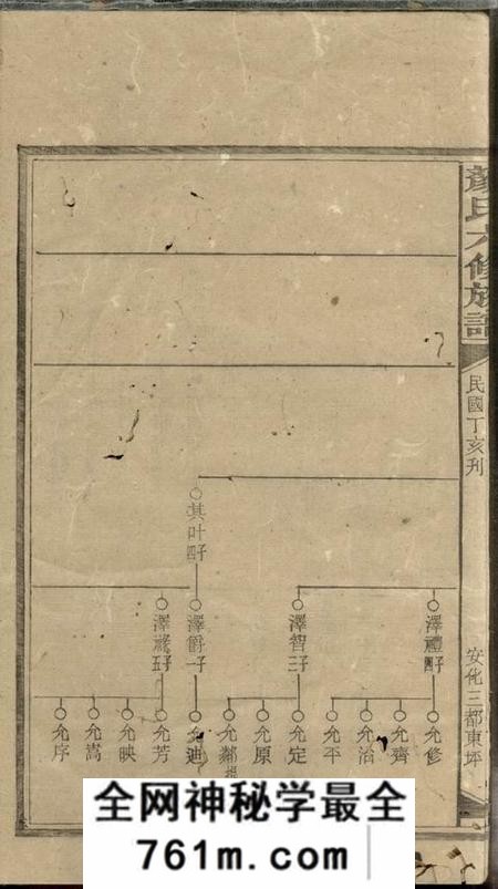 安化颜氏六修族谱