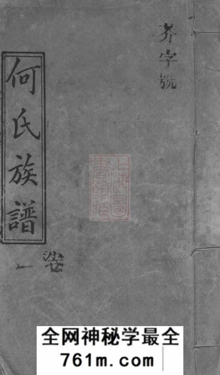 湖南庐江堂何氏族谱