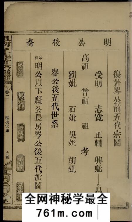 清白堂杨氏族谱