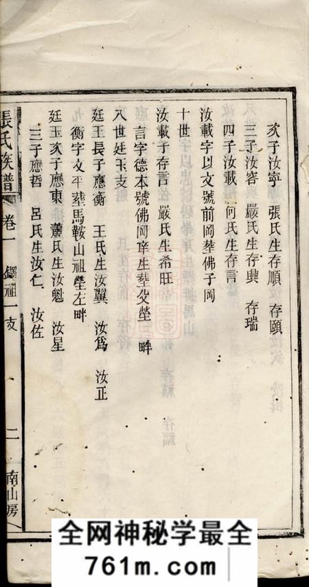 华容青湖堂张氏族谱