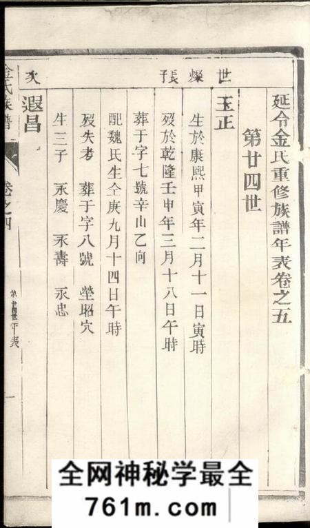 泰兴延令金氏重修族谱