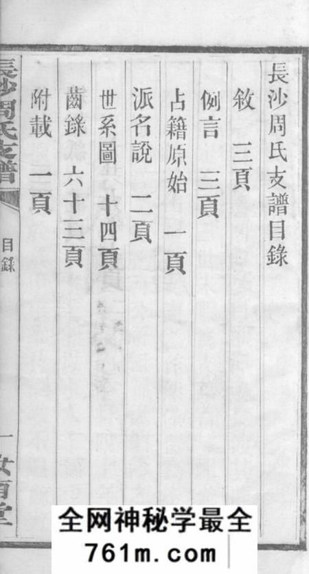 长沙汝南堂长沙周氏支谱不分卷