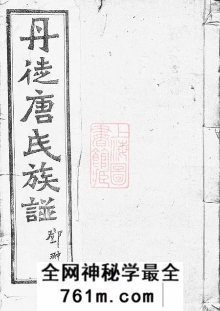 丹徒桐荫堂丹徒唐氏族谱二卷