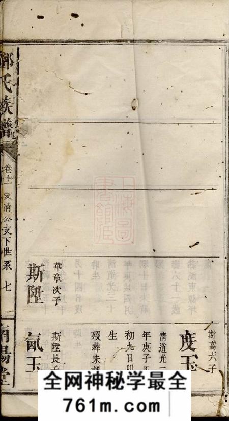 南阳堂邓氏宗谱