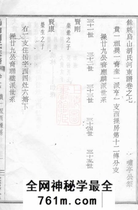 馀姚德馨堂馀姚乌山胡氏河东谱