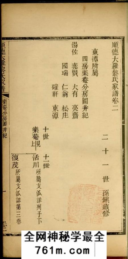 顺德昌后堂顺德大罗黎氏家谱二卷