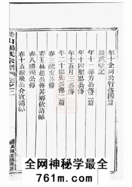 金华龙山杨氏宗谱