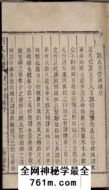 巴陵振藻堂刘氏族谱