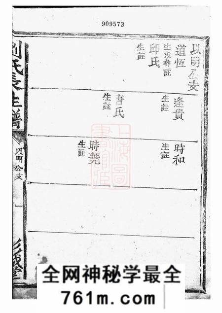 彭城堂刘氏长生谱
