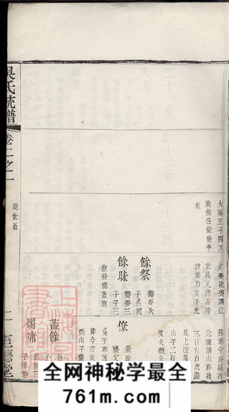 江苏无锡至德堂吴氏统谱