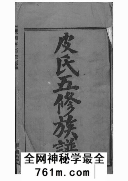 沅江楚沅堂鹿山堂皮氏五修族谱三十二卷