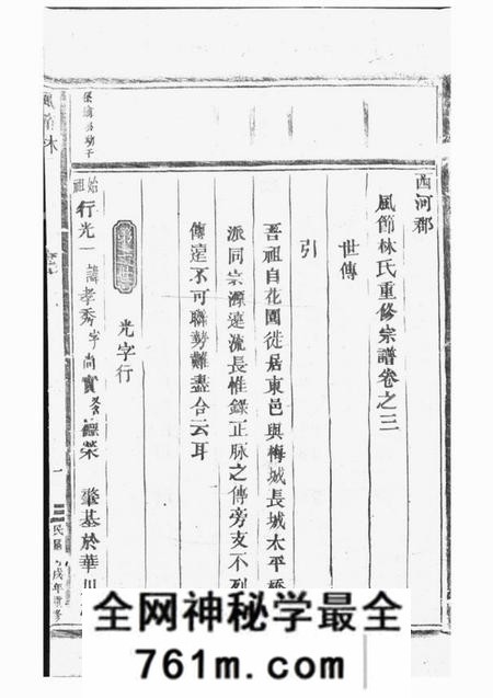 东阳风节林氏宗谱四卷