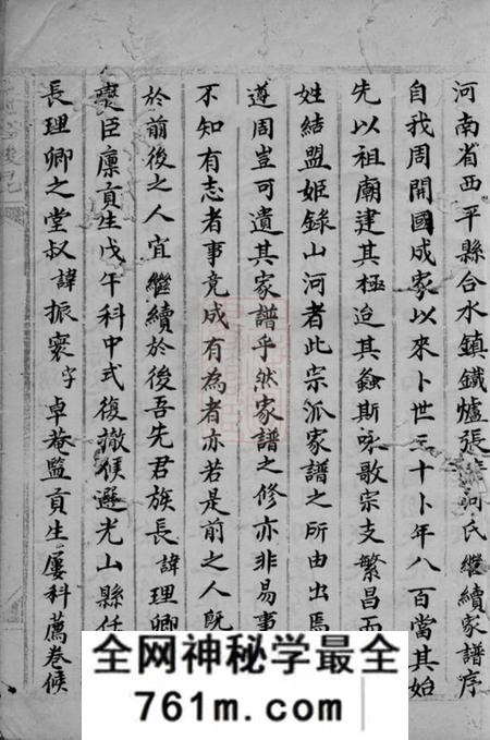 河南西平张氏家谱不分卷