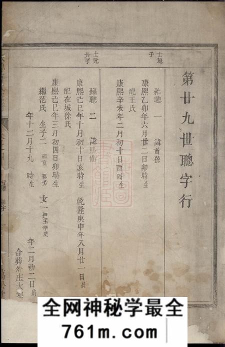 万松堂东鲁唐氏宗谱