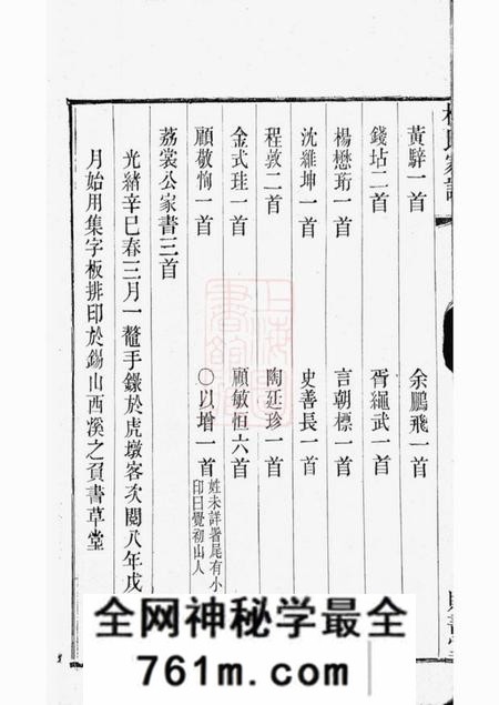 无锡赐书堂杨氏家谱不分卷