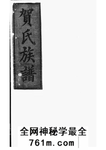 醴陵儒宗堂罗田贺氏三修族谱十七卷首一卷