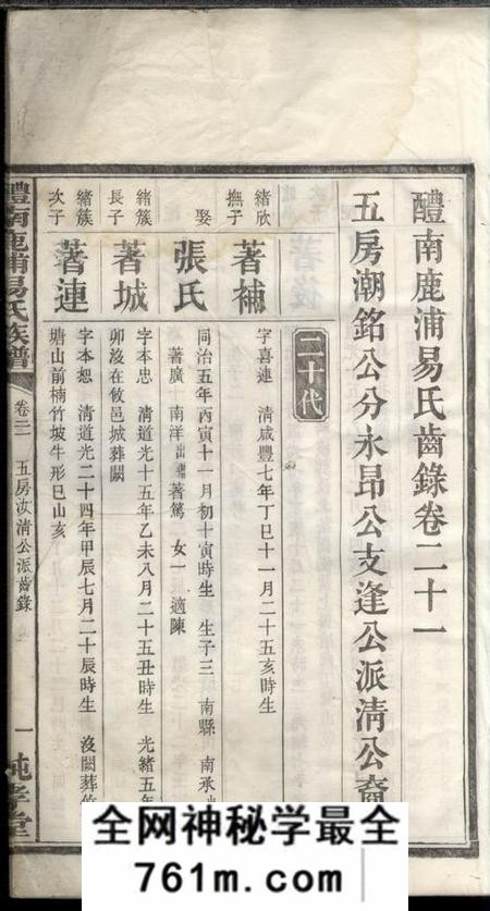醴陵纯孝堂醴南鹿浦易氏族谱