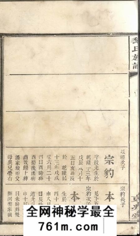 湘阴京兆堂黎氏族谱八卷附谱录