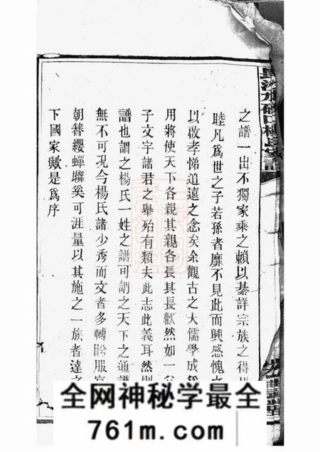 长沙宏农堂杨氏东大房下半谱