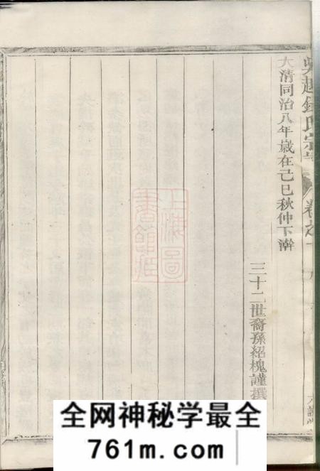 寿县六谦堂寿阳钱氏重修支谱二卷