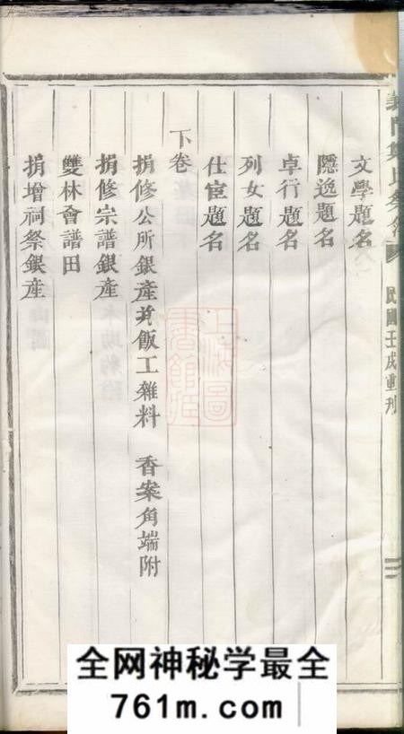 浦阳义门郑氏祭簿二卷