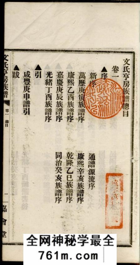 宁乡嘉会堂文氏亨房族谱六卷