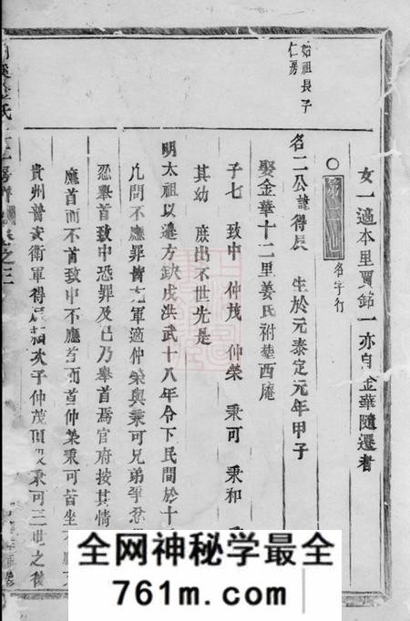 永康桐溪金氏上仁房谱