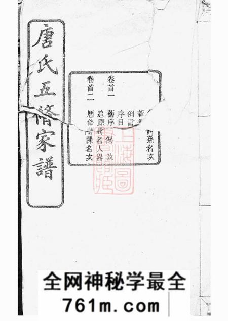 宁乡亲亲堂唐氏五修家谱四十二卷首十卷