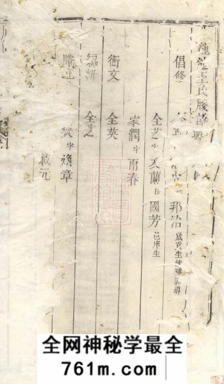 婺源龙池王氏续修宗谱十三卷首一卷末一卷