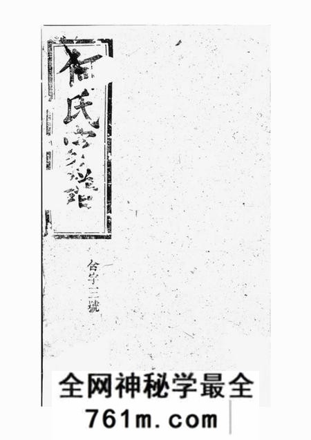湘阴庐江堂何氏家谱七十二卷首一卷末一卷