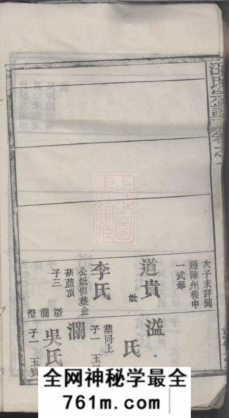 湖北麻城敦实堂汪氏宗谱□□卷